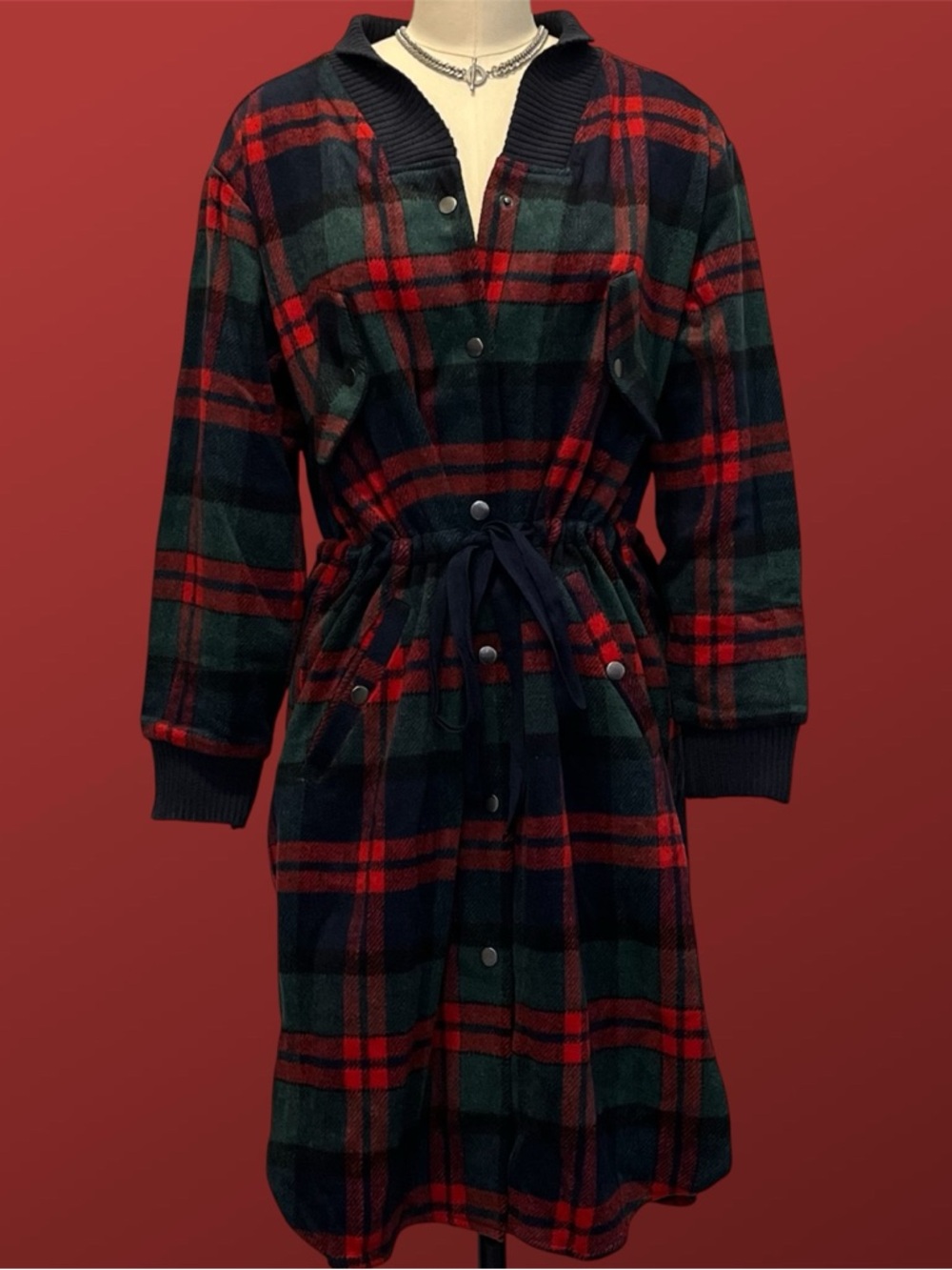 Dolls Kill Plaid Long Shacket